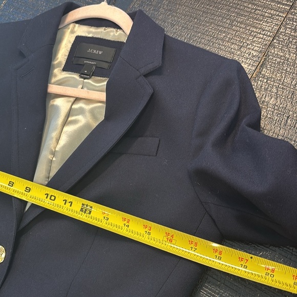 J. Crew Navy Blue Schoolboy Wool Blazer Gold Buttons size 4 - Picture 13 of 15